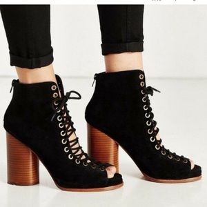 Jeffrey Campbell Free Love Lace-Up Booties